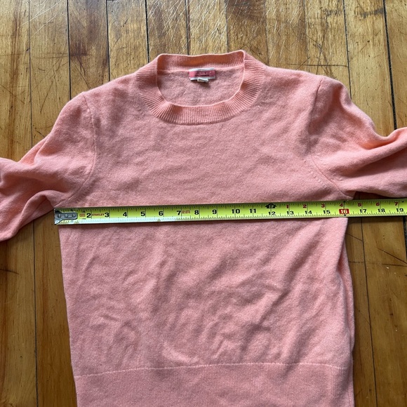 J. Crew Cashmere Crewneck Sweater Peach Pink Women’s Medium - Picture 5 of 6